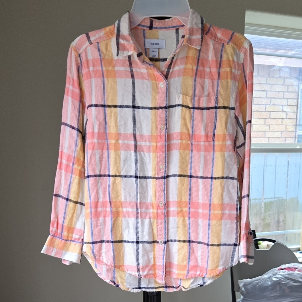 Old Navy Multicolor Plaid Shirt
